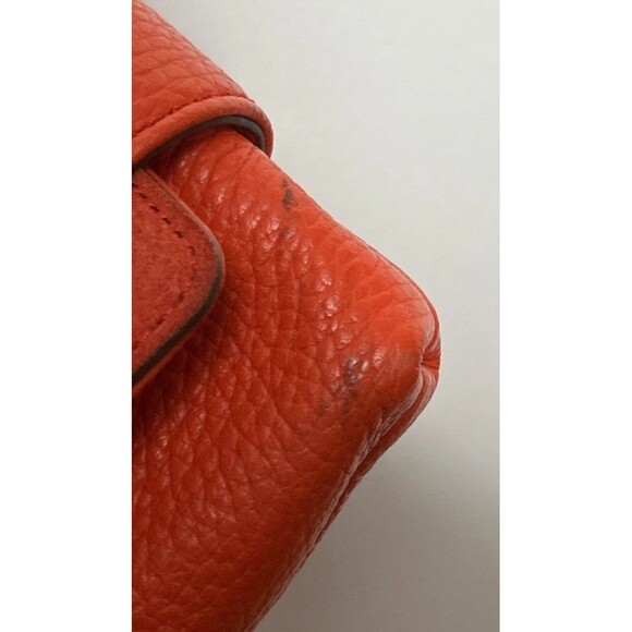 BANANA REPUBLIC Women’s  Orange Red Leather Crossbody Purse  Bag 6”x 9 “ - Picture 5 of 7